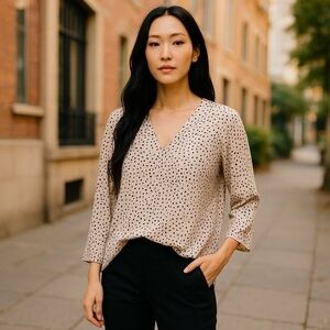 Carolina Belle montreal Top Size 2X Hearts Print Long sleeve